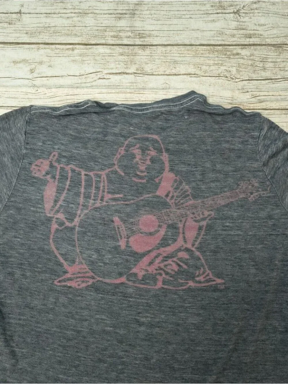 Vintage True Religion Grey T Shirt Made In USA Y2k Size Small